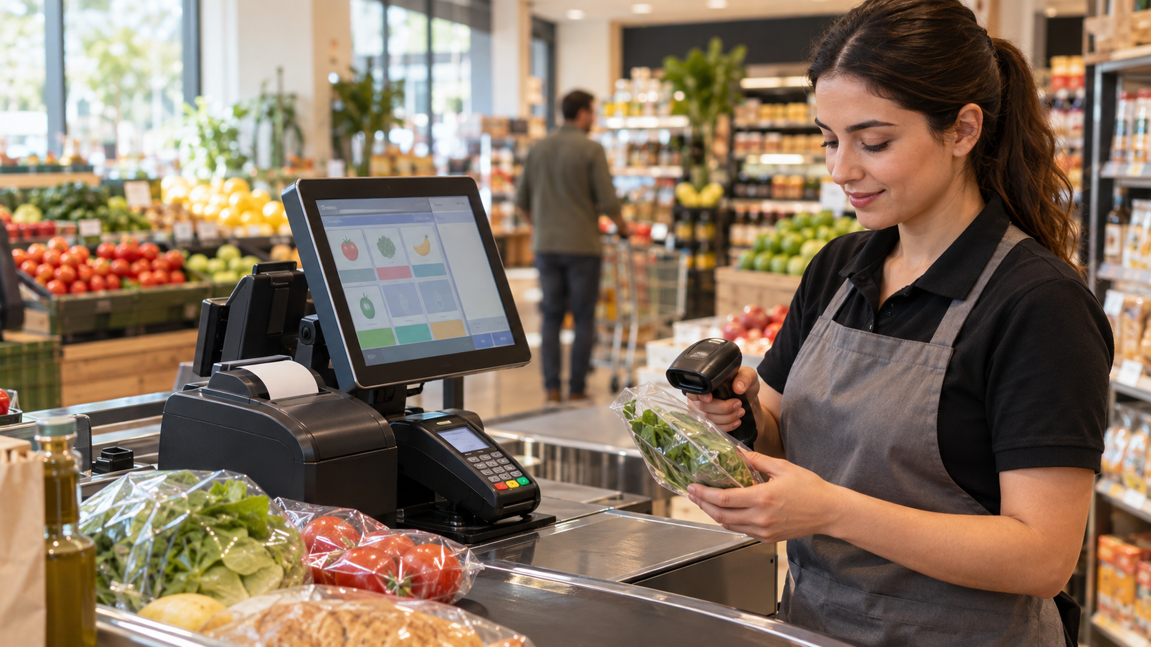 Markette barkodlu kasa, stok ve satış programı kullanımı
