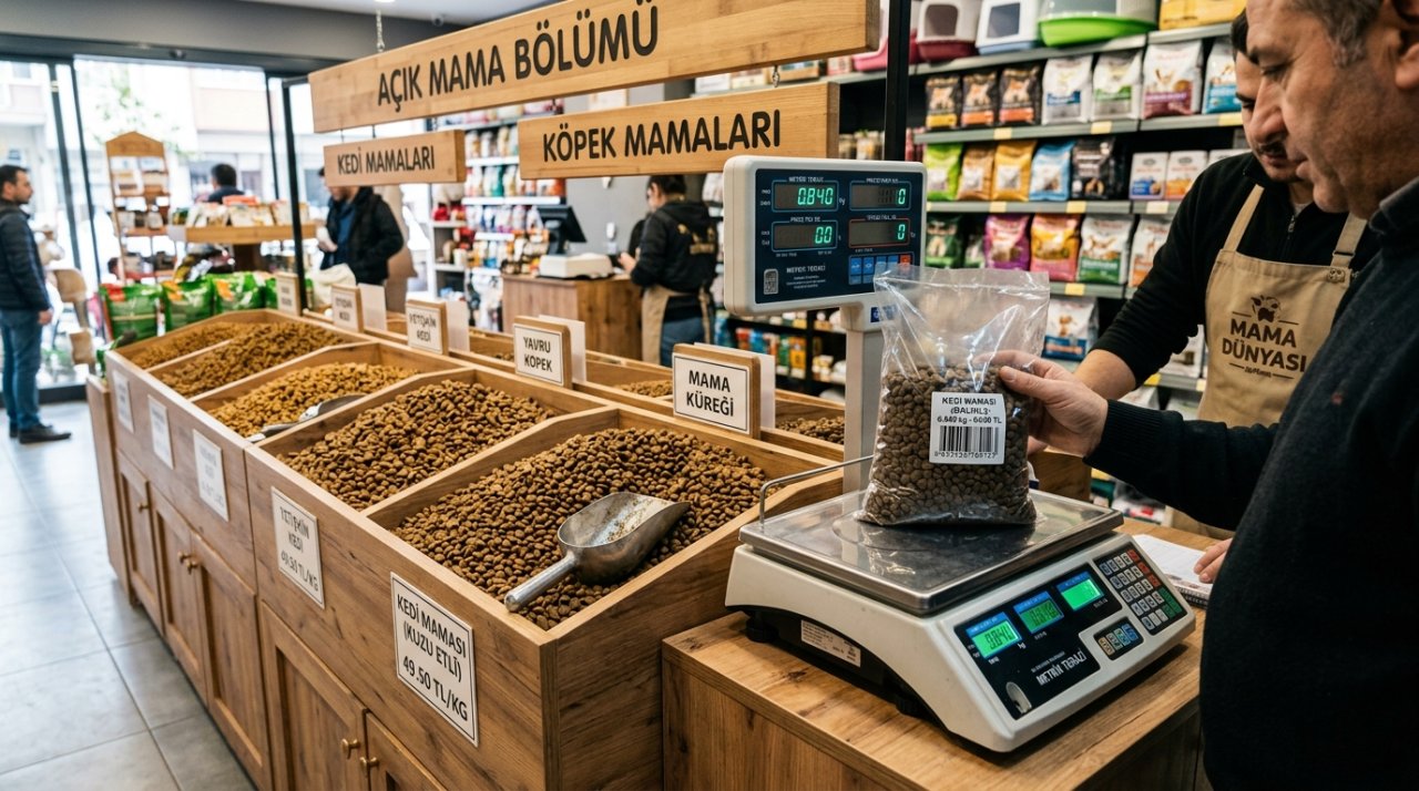 Petshop Açık Mama Tartımı ve Terazi Barkodu Çözme