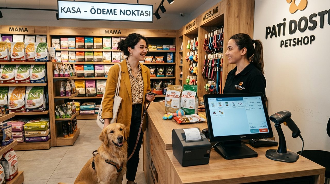 Petshop Kasa Noktası, Evcil Hayvan Sadakat Kartı ve Barkodlu Satış